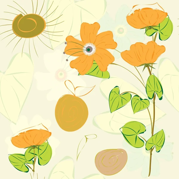 Répétition florale — Image vectorielle