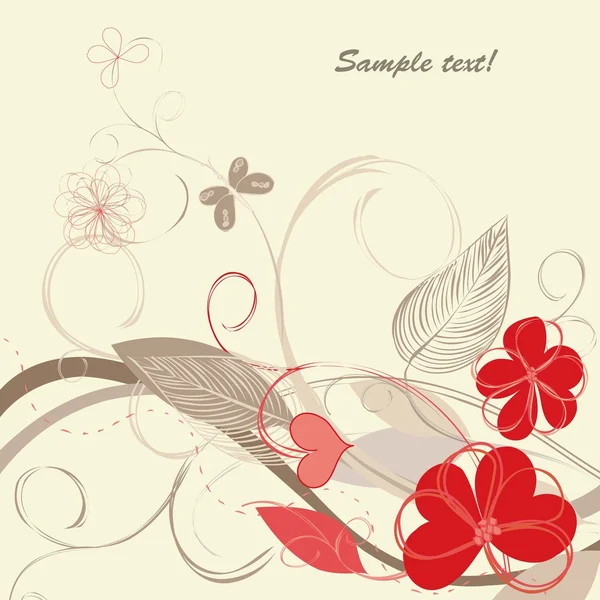Floral card — Stock Vector