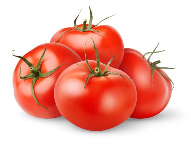 Fresh tomatoes isolated on white clipart