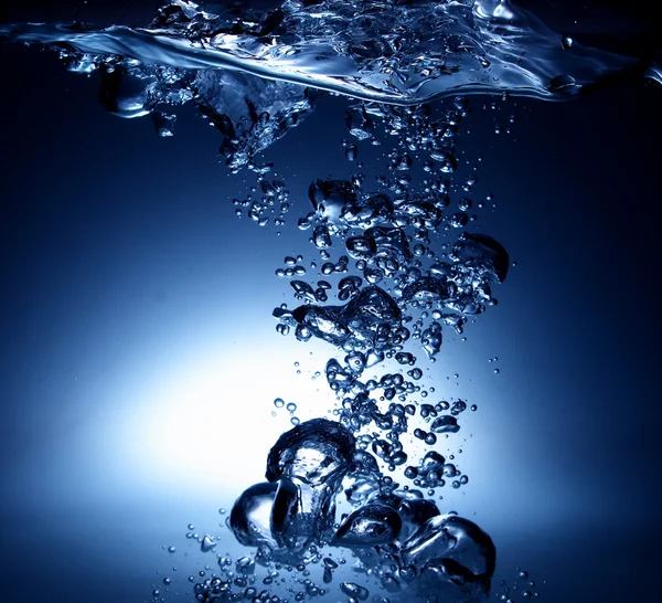 Acqua Dolce Blu Con Sfondo Bolle — Foto Stock