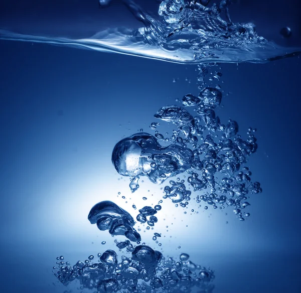 Голубая Пресная Вода Фоне Пузырьков — стоковое фото