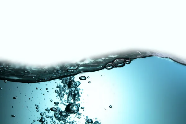 Een Blauwe Vers Water Met Bubbels Achtergrond — Stockfoto