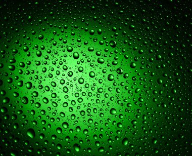 yeşil su damlaları