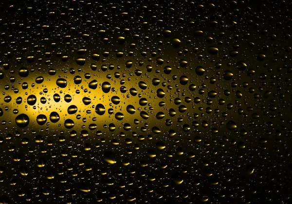 Yellow Water Drops Background — Stock Photo, Image