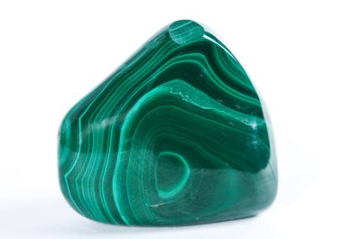 A sample of the mineral malachite on a white background clipart