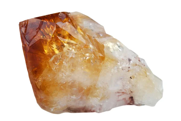 Crystal of yellow quartz — Stock Photo, Image