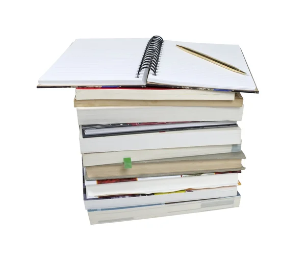 Stos książek i notebooków — Zdjęcie stockowe