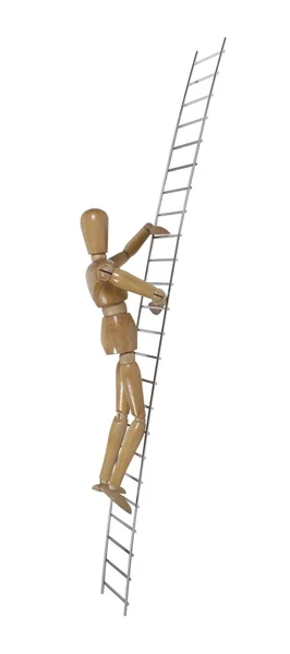 Metal Merdiven Yukarı Hareket Veya Daha Yüksek Hedefleri Yola Ulaşmak — Stok fotoğraf