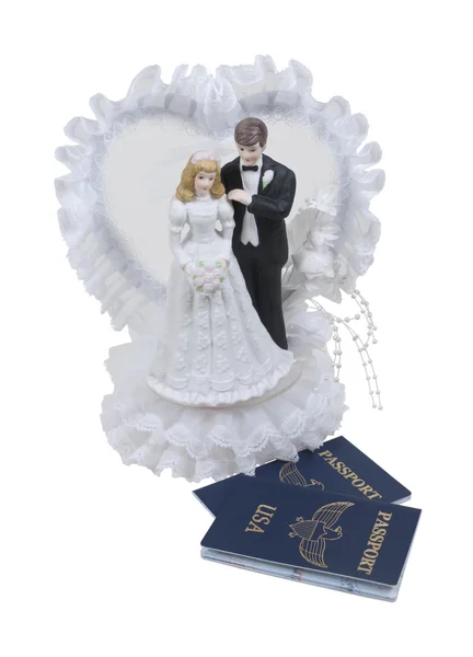 Honeymooners and Passports — Stock Photo, Image
