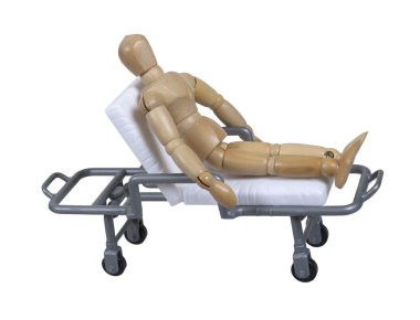 Patient on Hospital Gurney clipart