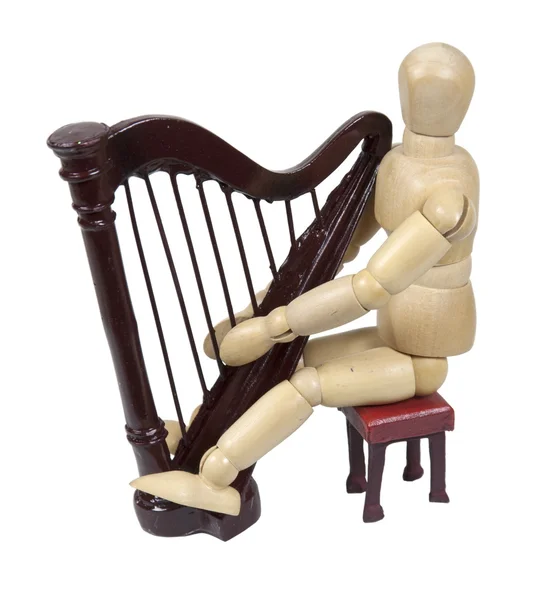 Spelen een harp — Stockfoto