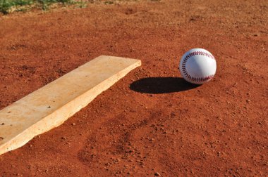 Baseball on the Pitcher's Mound clipart
