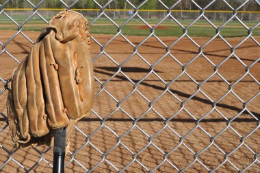 Baseball Bat and Glove clipart