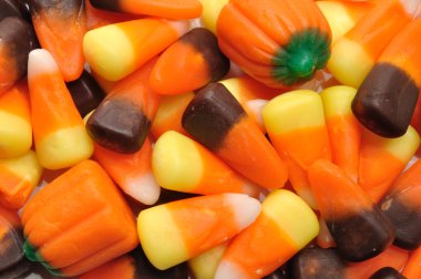 Candy Corn and Pumpkins clipart