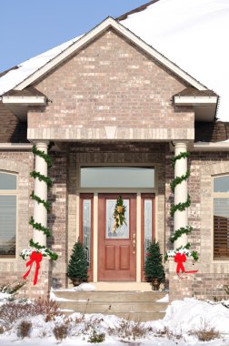 Home with Christmas Decorations clipart