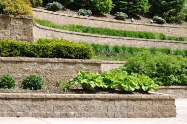 Tiered Retaining Wall clipart