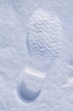 Boot Print in the Snow clipart