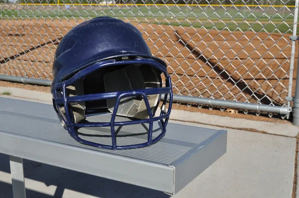 Capacete de beisebol azul — Fotografia de Stock