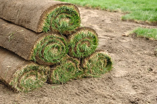 Stack of Sod Rolls — Stock Photo, Image