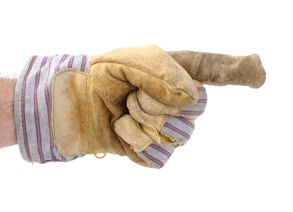Arbetarens Hand pekar till höger — Stockfoto