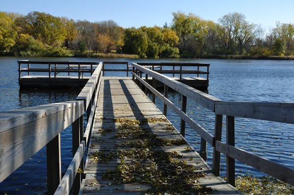 Fishing Dock in the Fall — Stock Photo, Image