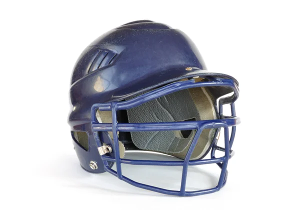 Blauwe honkbal helm — Stockfoto