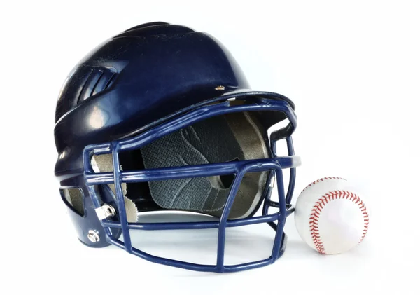 Helm und Baseball — Stockfoto