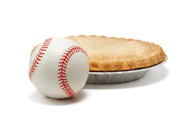 Baseball és az almás pite — Stock Fotó
