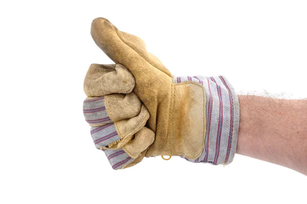 Pracownik podając kciuki znak — Zdjęcie stockowe