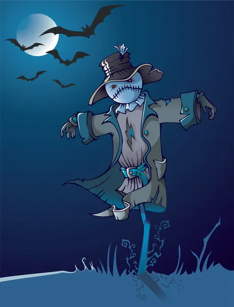 Night scarecrow — Stock Photo, Image