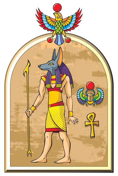 Dio egizio Anubi — Foto Stock