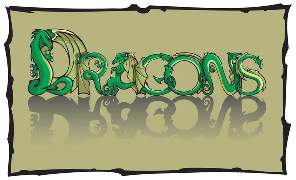 Dragons font — Stock Photo, Image