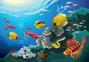 Underwater world clipart