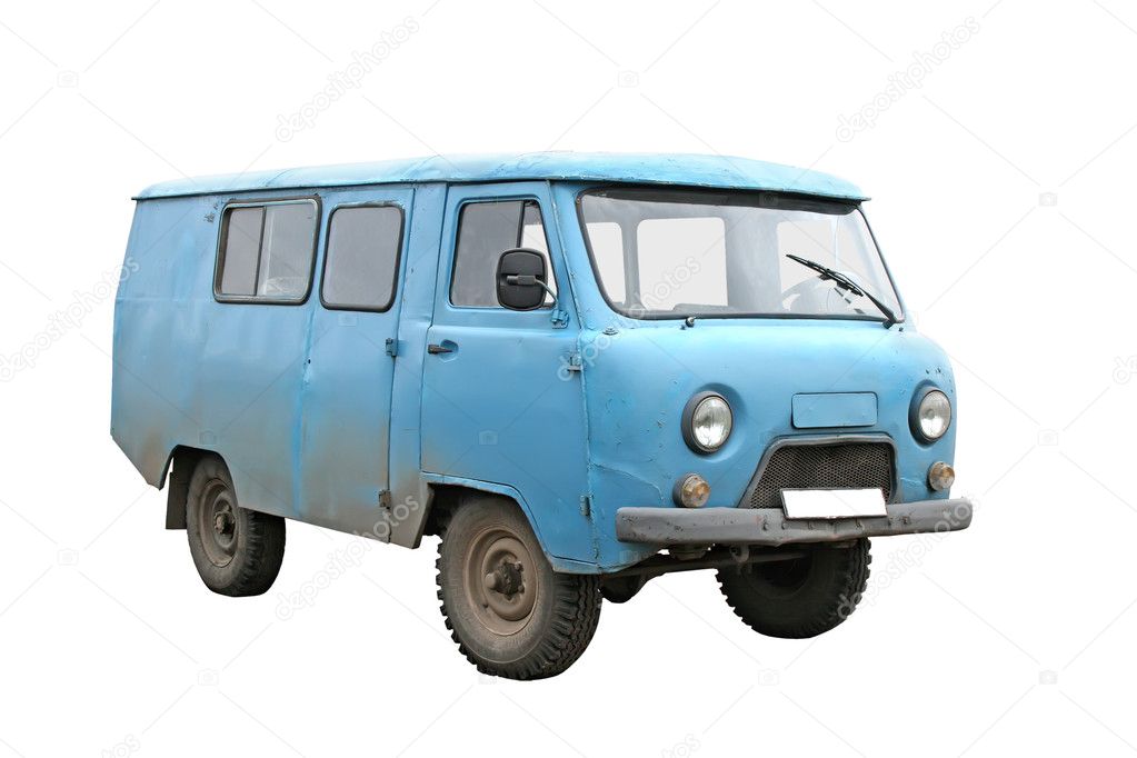 old blue van