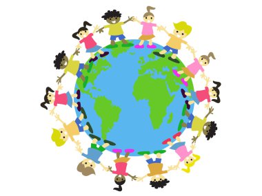 WORLD KIDS clipart