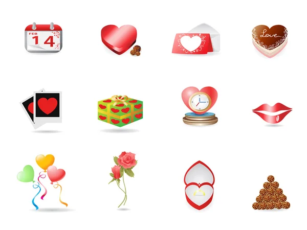 Ícone Dia Dos Namorados Para Design Namorados — Vetor de Stock