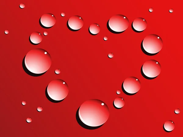 Αγάπη καρδιά σταγόνες — Διανυσματικό Αρχείο
