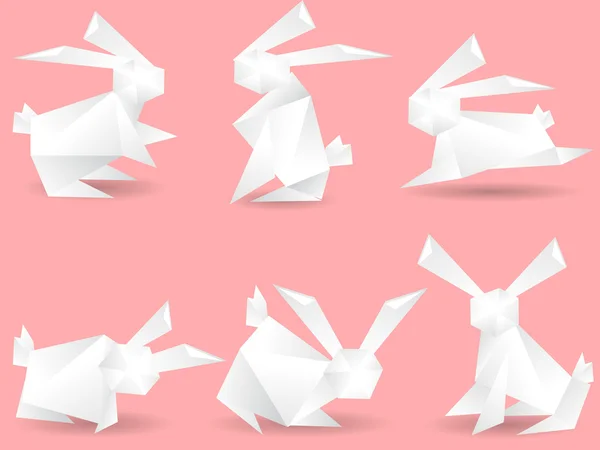 Lapins en papier — Image vectorielle