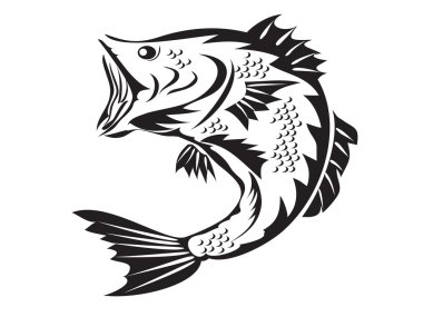 Fishing symbol - bass clipart