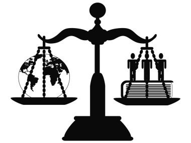 Justice on the scale clipart