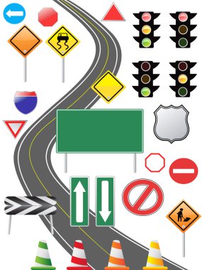 Traffic sign icon clipart