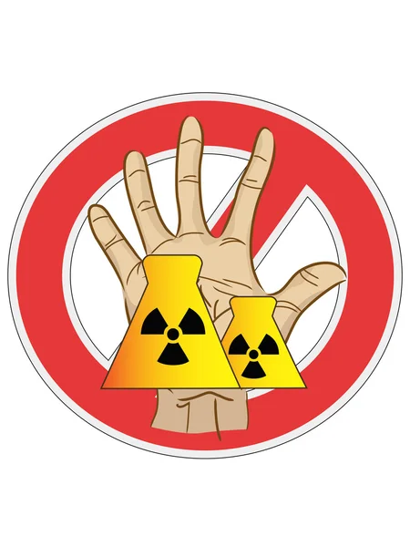 No hay señal de energía nuclear — Archivo Imágenes Vectoriales