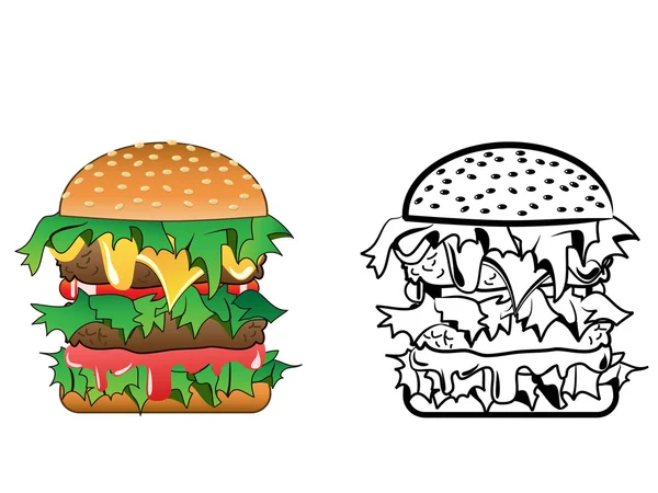 Cheeseburger — Stockový vektor