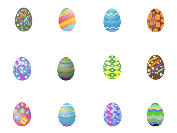 Barevná velikonoční vejce — Stockový vektor
