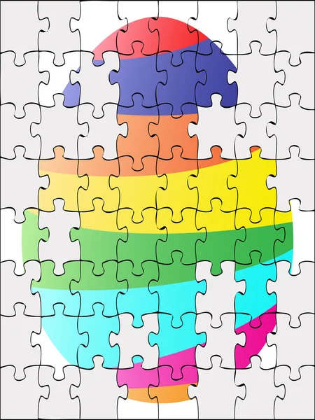Jigsaw oeufs de Pâques — Image vectorielle