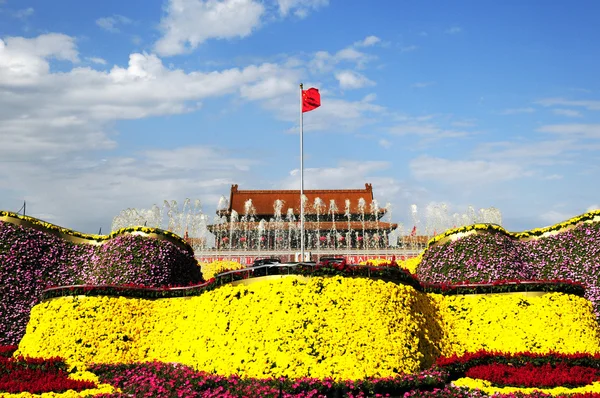 Beijing tiananmen plaza in holiday — Stock Photo, Image
