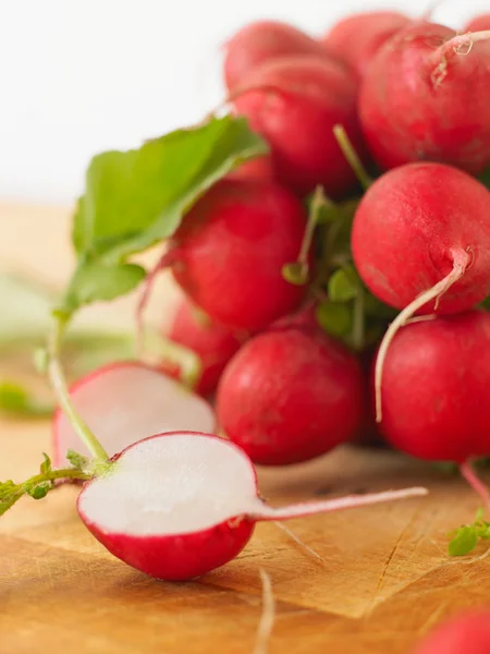 Fresh radishes on white background — Stock Photo, Image