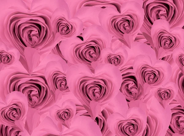 Fondo rosa en forma de corazón —  Fotos de Stock