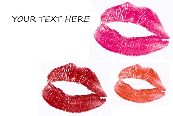 Rote Lippen Print — Stockfoto
