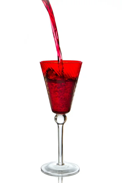 stock image Pouring red wine